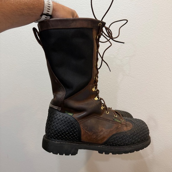 John Deere Other - John Deere Mens JD9301 Met-Guard Waterproof Work Boots Brown Size 13M